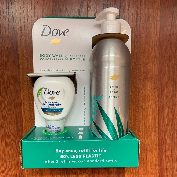Dove Bath & Body Dove Body Wash Concentrate Reusable Bottle Duo
